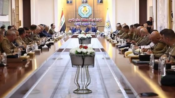 وزير الداخلية يترأس مؤتمراً موسعاً في قيادة شرطة محافظة صلاح الدين