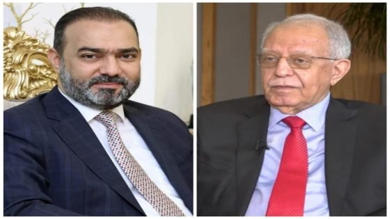 رئيس هيأة الإعلام والاتصالات د.نوفل ابورغيف يهنئ الأستاذ فخري كريم بمناسبة اختياره شخصية العام في قمة الإعلام العربي