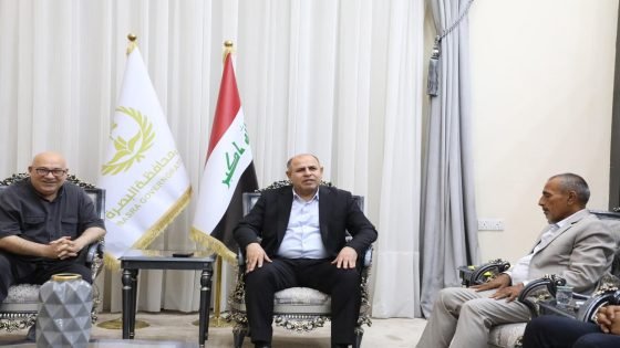 لمناقشة تأسيس مدينة اعلامية متكاملة ..البدران يستقبل وفد شبكة الإعلام العراقي في البصرة 