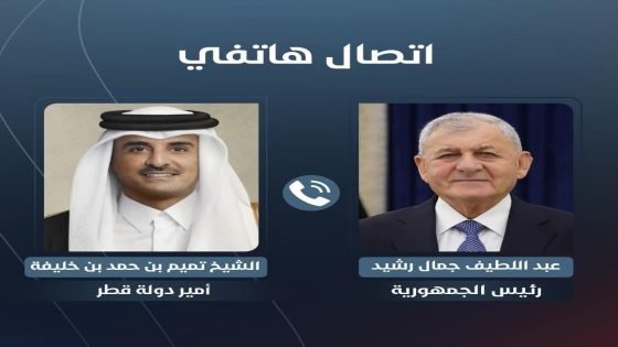 رئيس الجمهورية يبحث مع أمير دولة قطر الأوضاع في المنطقة ويؤكدان أهمية احتواء التوترات واعتماد لغة الحوار والتفاهم