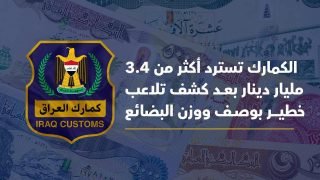 الكمارك تسترد أكثر من 3.4 مليار دينار بعد كشف تلاعب خطير بوصف ووزن البضائع