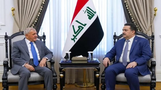 رئيس الوزراء يستقبل رئيس الجمهورية عبد اللطيف جمال رشيد