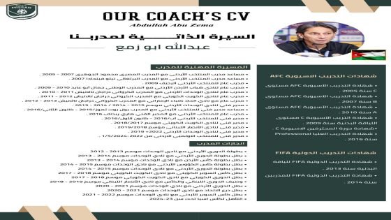 نادي نفط ميسان يسمي الأردني “عبد الله ابو زمع” مدرباً للفريق في دوري نجوم العراق بالموسم المقبل .