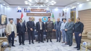 رئيس جامعة ميسان يزور قيادة الشرطة ويهنئ إدارتها الجديدة