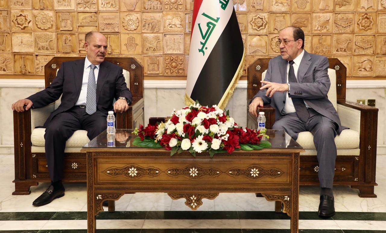 رئيس ائتلاف دولة القانون السيد نوري المالكي يستقبل نقيب الصحفيين