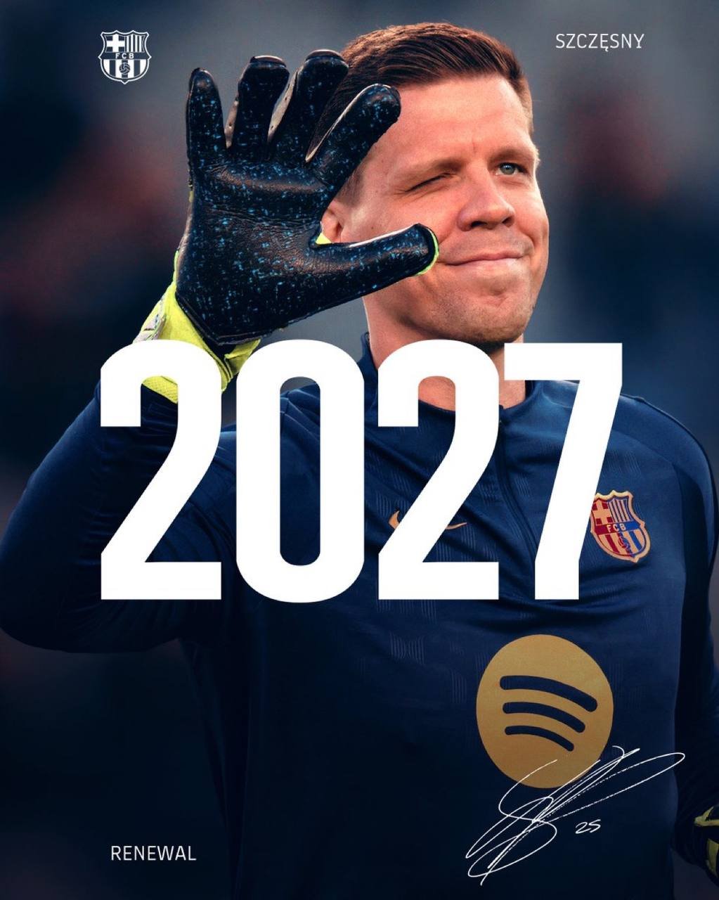 برشلونة يجدد عقد الحارس تشيزني حتى عام 2027