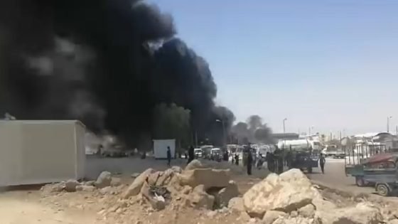 حريق يلتهم خيمة نازحين في عويريج جنوب بغداد