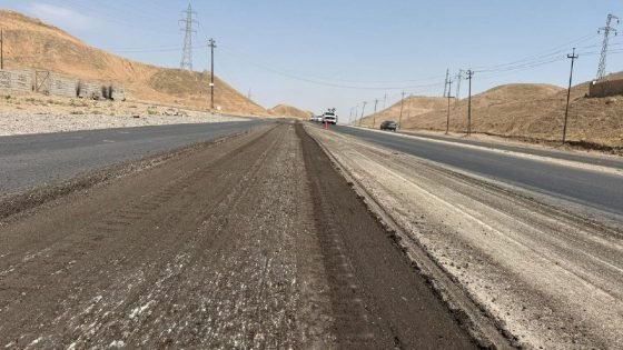 بلدية كركوك تنفذ مشروع توسعة مدخل السليمانية