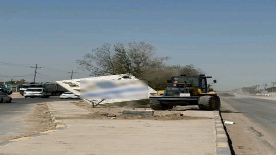 بلدية بابل تزيل لافتات المرشحين المخالفة من الطرق والتقاطعات العامة