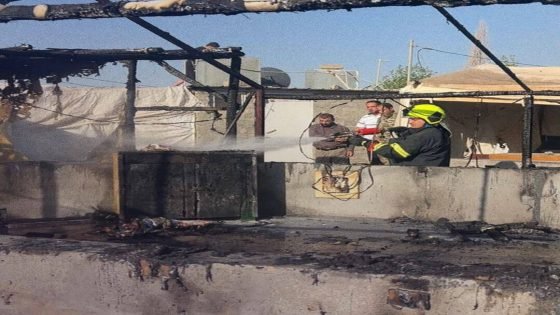 السيطرة على حريق اندلع في خيمتين للنازحين بزاخو
