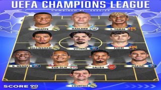 شهدت تواجد مبابي، بيلي، لامين يامال وبيدري.. تشكيلة أفضل لاعبي دوري ابطال اوروبا هذا الموسم حسب “Score90”.