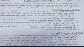 وزارة التجارة تقرر حجب الحصة التموينية عن المتقاعد والموظف الذي يزيد راتبه عن مليون (ولا يشمل الحجب افراد عائلته)