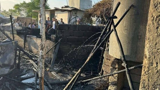 حريق يلتهم 5 خيام للنازحين في مخيم “باجد كندالا” باقليم كردستان