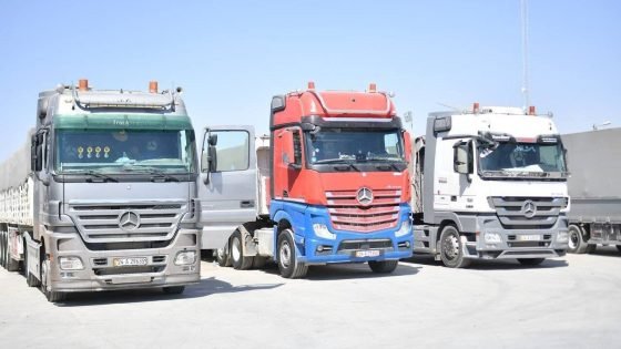 النقل: تسجيل مرور أكثر من 150 شحنة دولية عبر العراق ضمن اتفاقية التير