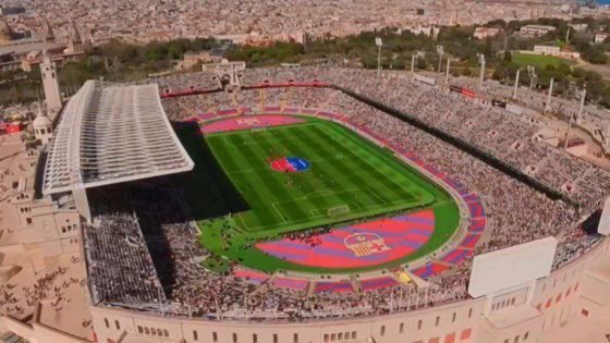 رسمياً مباراة برشلونة و أولمبياكوس في دوري أبطال أوروبا ستلعب في ملعب المونتجويك