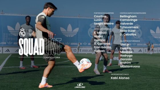 قائمة ريال مدريد المستدعاة لمواجهة فياريال ضمن منافسات الدوري.