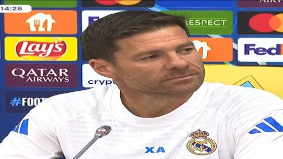 مدرب ريال مدريد “تشابي ألونسو”: رغبتي هي الفوز على برشلونة غدًا فهذه المباراة لها طعم خاص بالنسبة لنا وهي الأهم في هذه المرحلة.