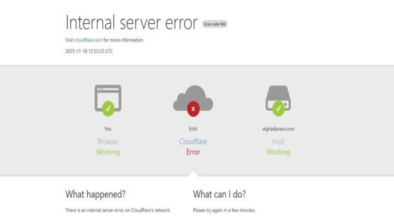 عطل بخدمات “Cloudflare” يربك مواقع إلكترونية ومنصات رقمية في العراق والعالم.