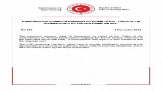 وزارة خارجية الاحتلال التركي في بيان لها تنتقد وتهاجم التصريح الصادر عن مكتب القجقجي مسعود بارزاني بحق زعيم حزب الحركة القومية التركي باخجلي، واعتبرته تصريحاً مستفزاً ويحتوي على إساءات غير مقبولة.وطالبت بتوضيح رسمي