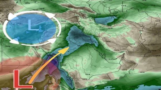الراصد الجوي “صادق عطيه”: حالة جوية ممطرة محتملة على المنطقة نهاية الثلث الأول من شهر ديسمبر الحالي وسط مؤشرات ديناميكية مميزة على العراق.