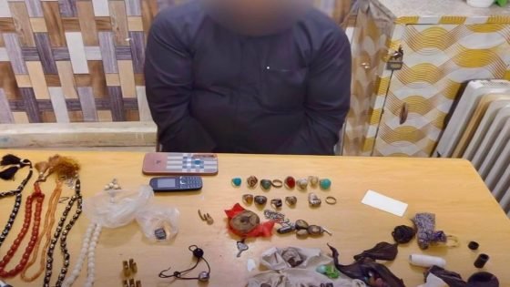 إلقاء القبض على مشعوذ في محافظة بابل بحوزته أعمال سحر تضم 17 خرزة متعددة الأشكال والأحجام والألوان