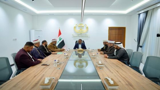 العامري يبحث مع رابطة علماء المسلمين وكلية الإمام الأعظم الملفات الإدارية والخدمية في البصرة