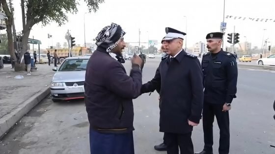 مدير المرور العام يجري جولة ميدانية في شوارع بغداد ويلتقي بالمواطنين لمتابعة انسيابية السير ومعالجة الاختناقات المرورية