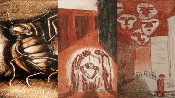 قد أثرت الامراض النفسية على كتابات فرانز كافكا أذا نلاحظ أن اغلب كتبه تنتهي باسئلة لا يوجد لها إجابة مثل: