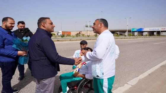 العامري يستقبل أبطال المنتخب الوطني البارالمبي للريشة الطائرة