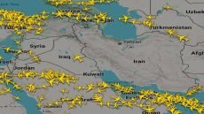 حركة الطيران الحالية حسب موقع فلايت رادار