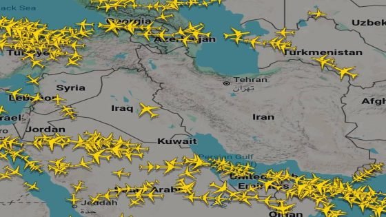 حركة الطيران الحالية حسب موقع فلايت رادار