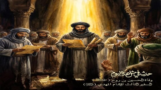 حدث في مثل هذا اليوم 12 شعبان، وفاة الحسين بن روح (رضي الله عنه) السفير الثالث للإمام المهدي (عجل الله تعالى فرجه الشريف).