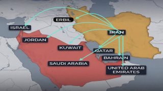حتى الأن.. إيران تضرب القواعد الأمريكية في سبعة دول بالإضافة إلى ضرب تل أبيب.