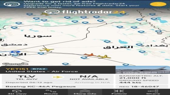 الطيران الأمريكي – الصهيوني يجوب سماء العراق.