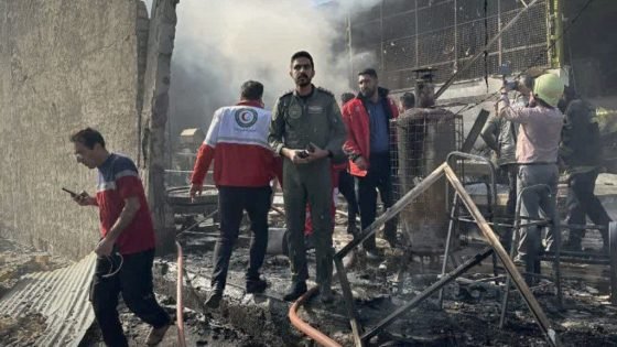 قصف مذخر أدوية وحليب أطفال في محافظة همدان الإيرانية.