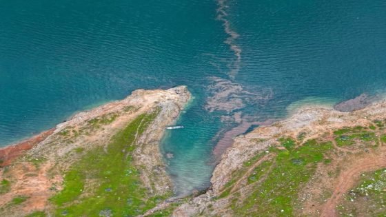 مناظر جميلة لسد دربندخان في السليمانية بعد هطول الامطار الكثيفة.