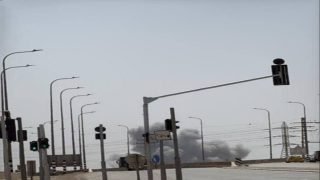 صاروخ إيراني يصيب مصنع في جنوب الكيان الصهيوني.