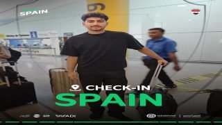 لاعب منتخبنا الوطني أحمد قاسم يصل اسبانيا للالتحاق بمعسكر جيرونا.