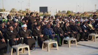النائب الإداري لمحافظ البصرة يشارك في مراسم رفع الراية الحسينية التي نظمتها العتبة العباسية المقدسة في البصرة 