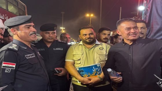 زيارة مدير عام شؤون المخدرات والمؤثرات العقلية الفريق احمد الزركاني و رئيس خلية الاعلام الامني الفريق سعد معن الى موكب مديرية شؤون مخدرات كربلاء و المتحف المركزي للمديرية العامة