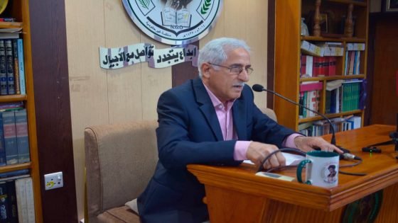 الروائي الدكتور جابر خليفة جابر في رابطة مصطفى جمال الدين الأدبية. .