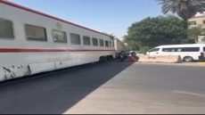 عطل يصيب قطاراً على شارع مطار المثنى في بغداد، ويتسبب بعرقلة حركة مرور المركبات