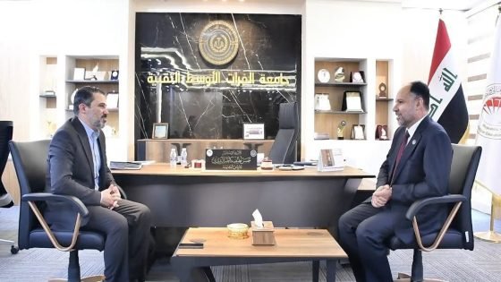 رئيس جامعة الفرات الأوسط التقنية يستقبل النائب أحمد مجيد الشرماني ويشيد بالتطورات العمرانية والاستحداثات الأكاديمية