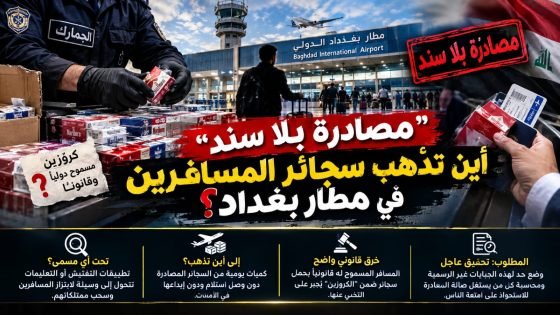 “مصادرة بلا سند”.. أين تذهب سجائر المسافرين في مطار بغداد؟