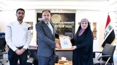 معرفةٌ تُهدى وشراكةٌ تُبنى.. رئيس جامعة الفرات الأوسط التقنية يستقبل ممثلة ملتقى الإبداع والابتكار الدولي