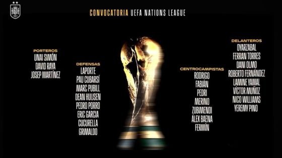قائمة أبطال العالم المنتخب الإسباني للتوقف الدولي القادم