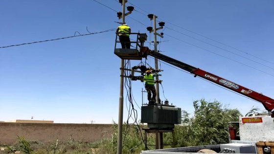 توزيع كهرباء ميسان ينجز مشروع تأهيل شبكة قرى الجانب الأيسر في علي الغربي بنسبة 100%